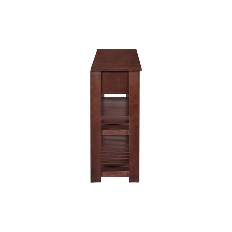 Console Table with double shelves and drawers