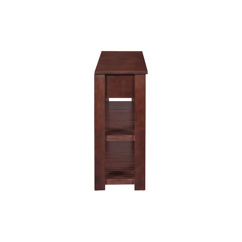 Stylish Entryway Console Table with 4 Drawers and 2 Shelves,Suitable for Entryways,Living Rooms