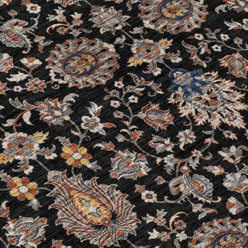Machine Washable Indoor/Outdoor Traditional Persian Chantille Rug