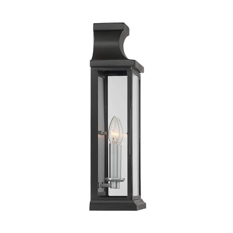Brooke 2-Light Outdoor Wall Lantern in Matte Black
