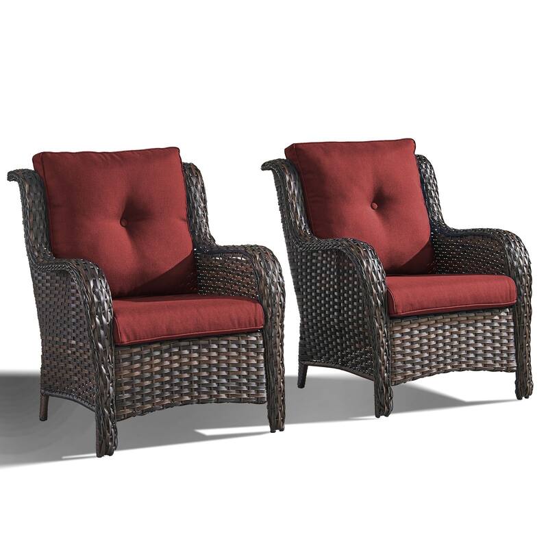 Outdoor Loveseat Sofa with Chair Ottoman Table