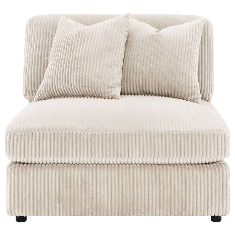 Blaine Contemporary Upholstered Armless Chair Fog
