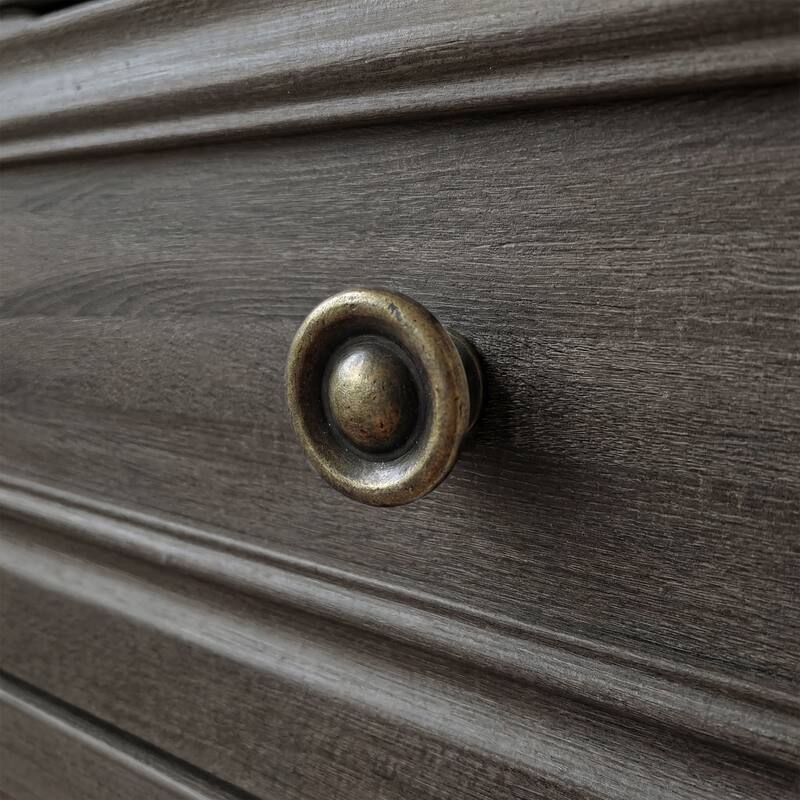 Farmhouse 5-Drawer Chest with Anti-Tip Device, Rustic Wooden Dresser for Bedroom, 36.3" Tall Storage Cabinet