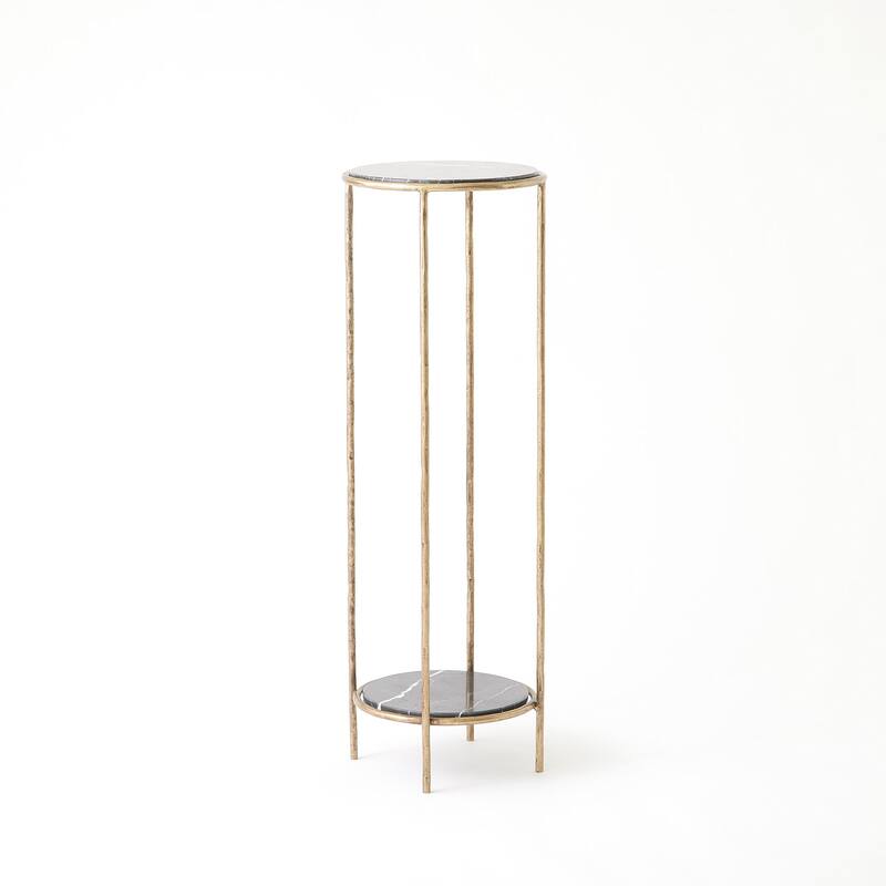 Leif Iron Pedestal Table - Brass - Large
