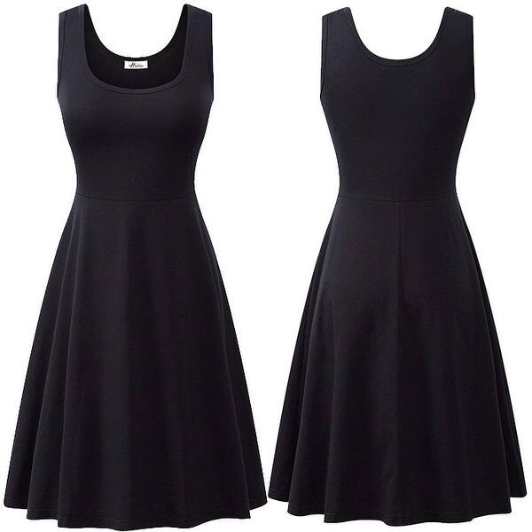 Shop Casual Cotton Flared Midi Tank Dress Overstock 23017819