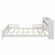 preview thumbnail 1 of 77, Pine Wood Platform Bed Low-Profile Bed Frame with Storage Headboard, Motion Sensor LED Light, Movable Guardrail, Slats Support White - Full