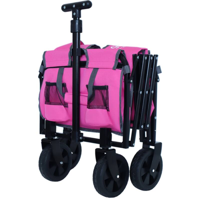 Expandable Dual Layer Utility Wagon Cart,Grocery Cart for Gardening