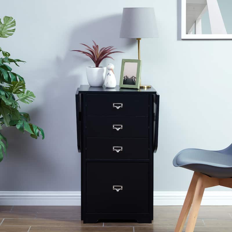 SEI Furniture London White Fold-out Organizer and Craft Desk