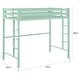 preview thumbnail 4 of 5, Walker Edison Browning Mint Metal Modern Twin Loft Bed