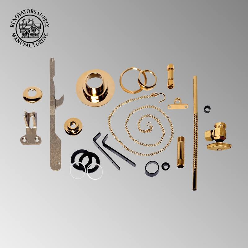 High Tank Toilet Brass PVD Replacement Parts Parts for Hightank Toilets Renovators Supply