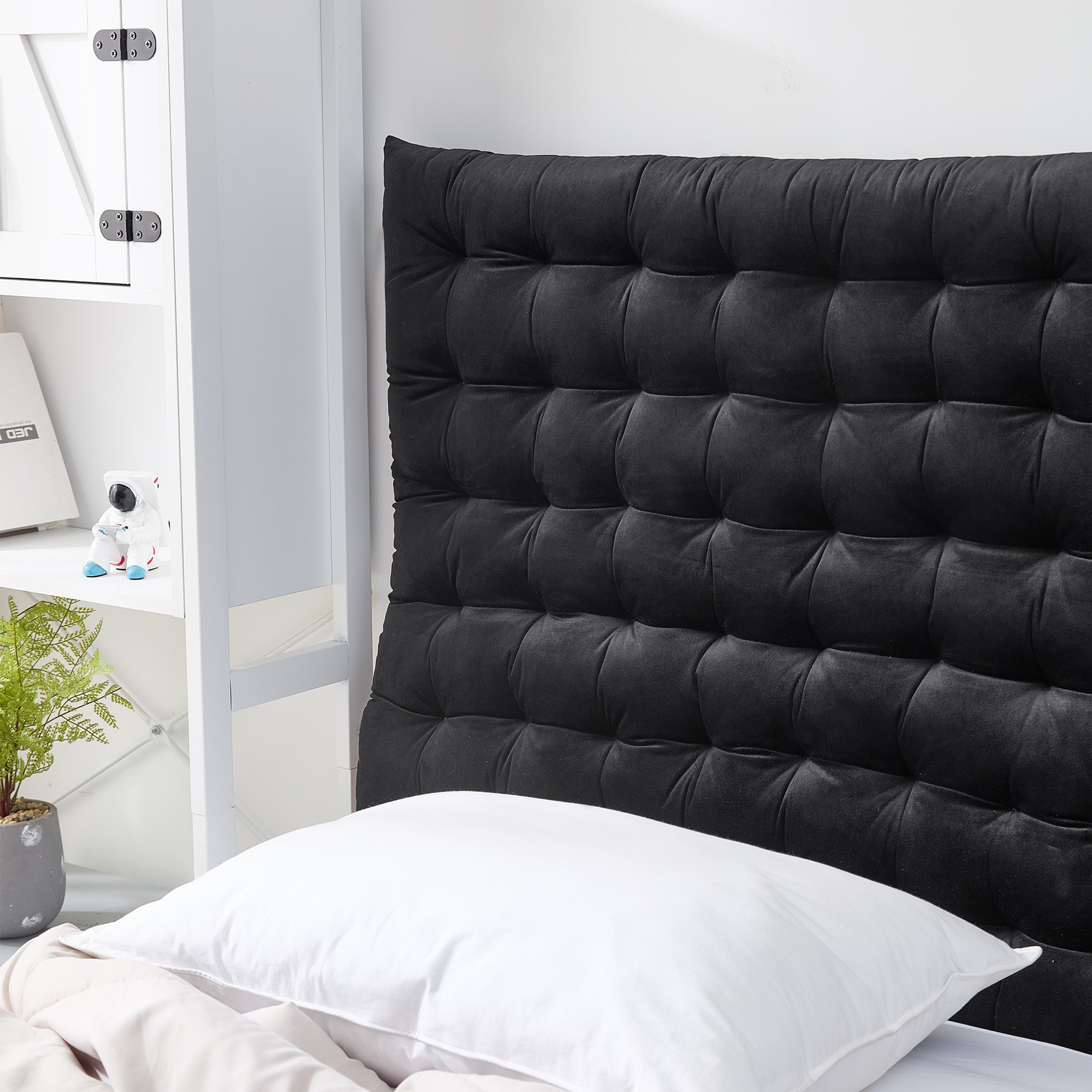 DormCo Rainha Tufted College Headboard with Plush Cushion Design-image