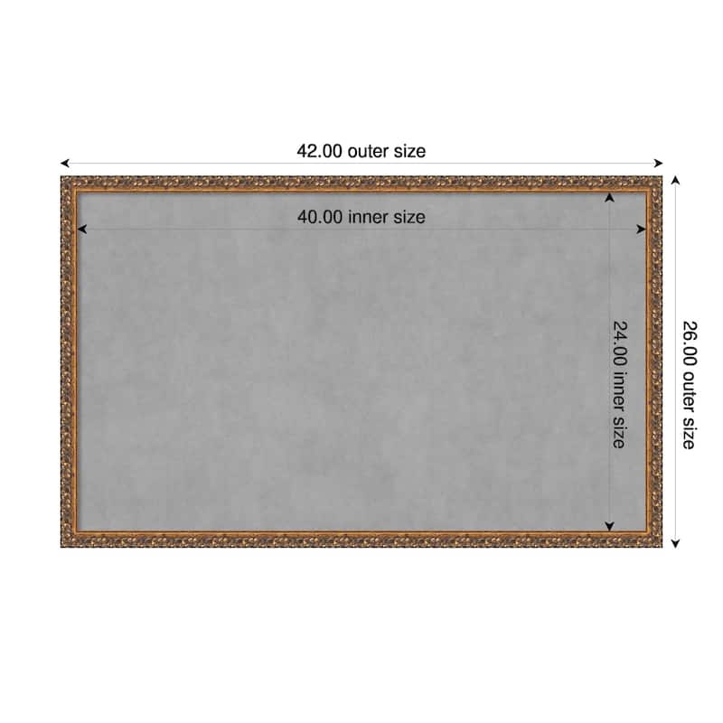 Amanti Art Antique Bronze Framed Magnetic Board - Board Size 40x24