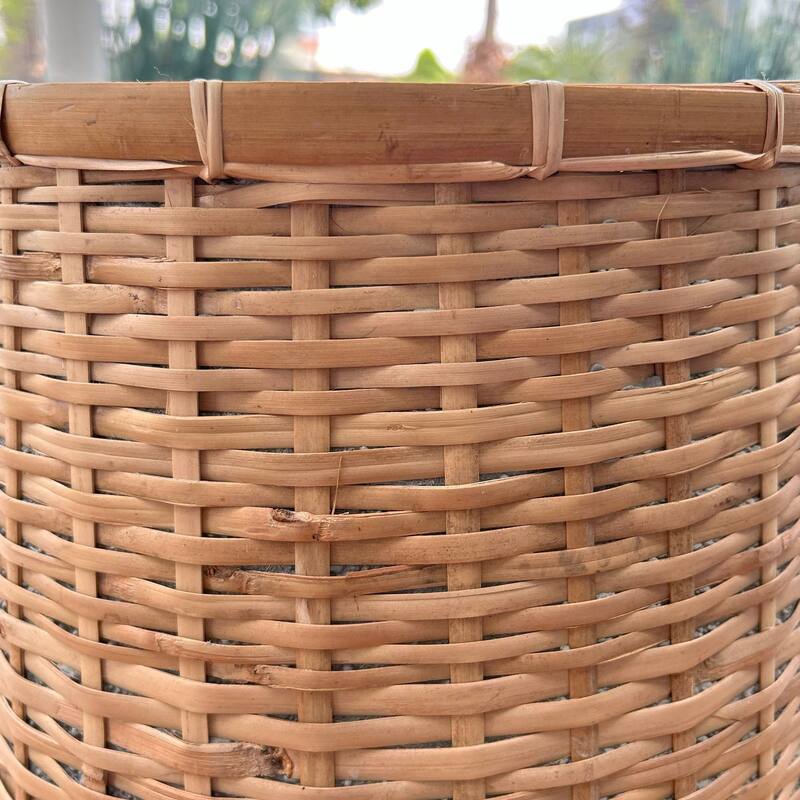 Patio Bamboo Indoor Basket Pot, Natural