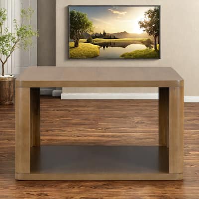 30.8" MDF Coffee Table with Half-Open Storage and Durable Construction