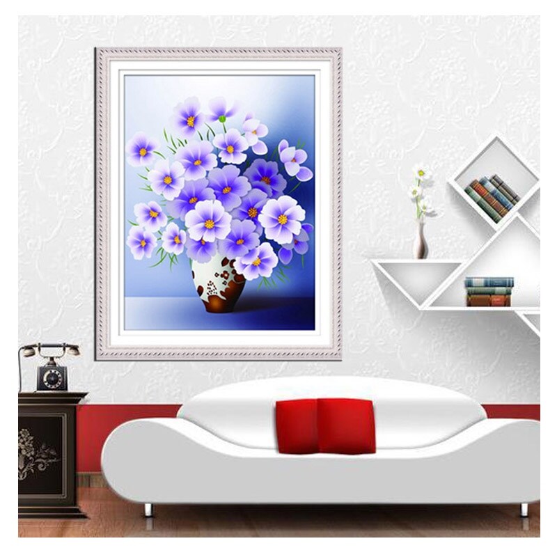 Shop 5d Magic Cube Diamond Purple Flower Butterfly Diamond