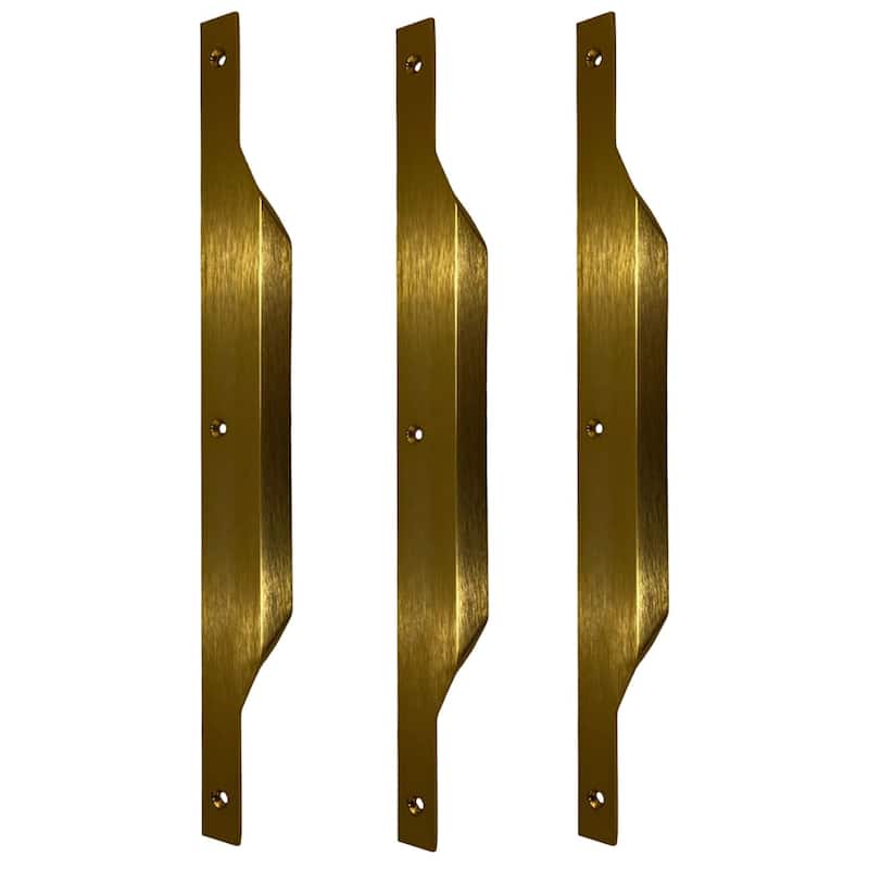 Modern Thin Metal Pull Handles - Set of 3 - Gold