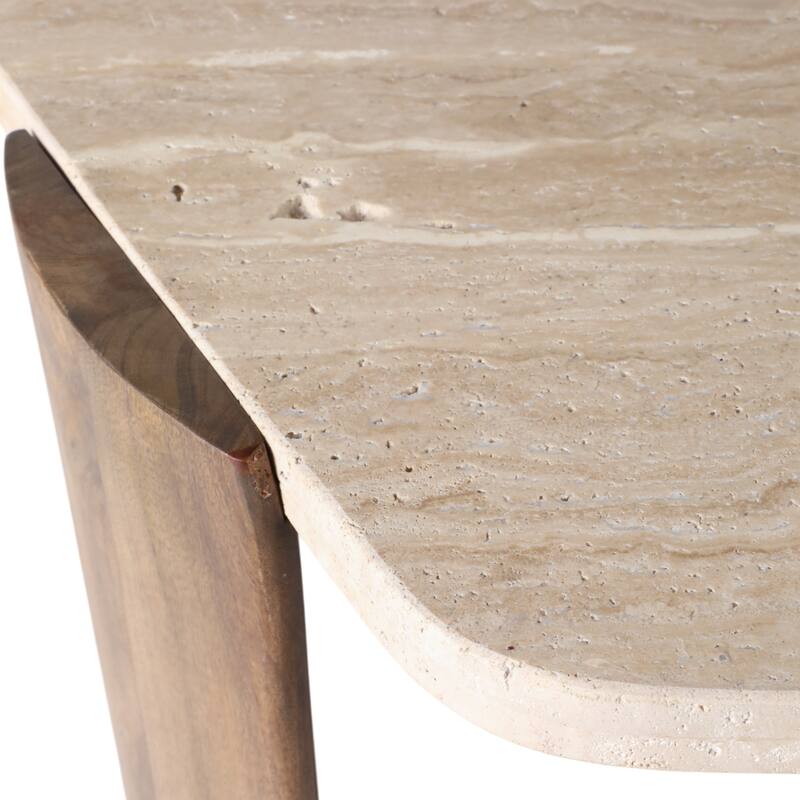 Mango Wood Hexagon Coffee Table - Brown, 32" - 32.0"