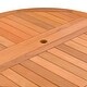 preview thumbnail 15 of 15, CorLiving Miramar Natural Hardwood Outdoor Drop Leaf Dining Table