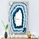 preview thumbnail 3 of 3, Porch & Den 'Geode 1' Blue Glass Modern Vanity Printed Mirror