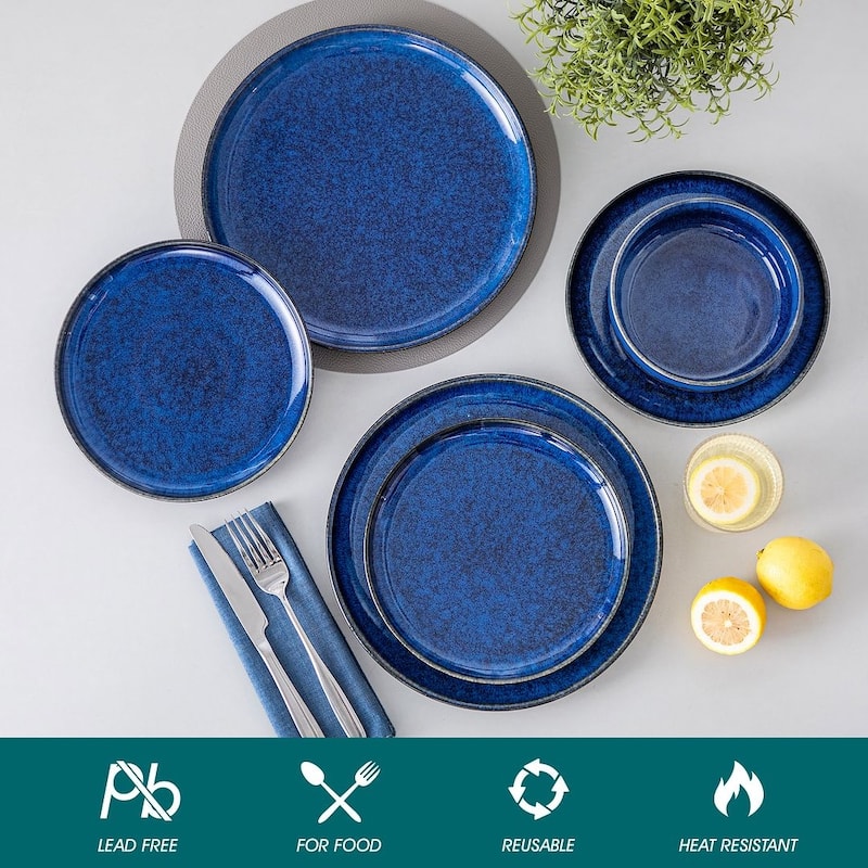 vancasso Starry 12-Piece Glossy Elegance Glaze Stoneware Dinnerware Set