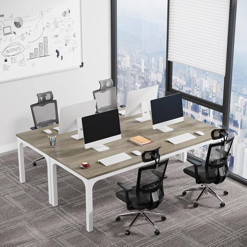 78.74" Large Rectangle Conference Table/Desk, Modern Seminar Meeting Table, Business Tables for Boardroom & Office