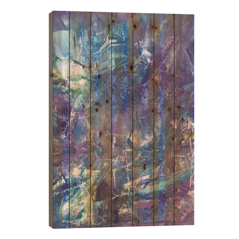 Ultra Violet Print On Wood by Kristen Leigh - Multi-Color - 40x26x1.5