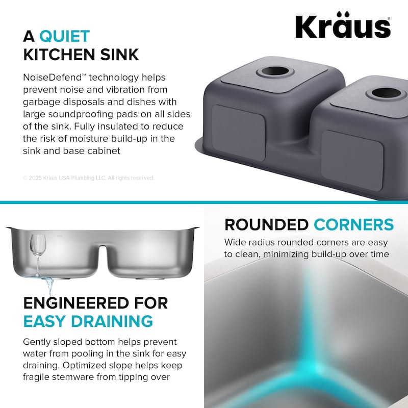 Kraus Kitchen Combo Set with 33-inch 16 Gauge Undermount Kitchen Sink - Stainless Steel