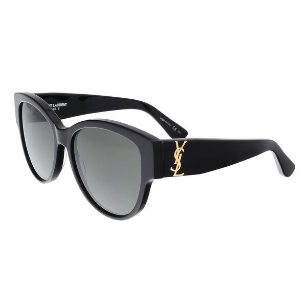 Shop Saint Laurent Sl M3 002 Black Cat Eye Sunglasses 55 16 140