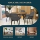 preview thumbnail 51 of 85, Markley Modern Leather Upholstered Dining Side Chairs with Black Iron Legs Accent Armchair for Home Kitchen Set of 4