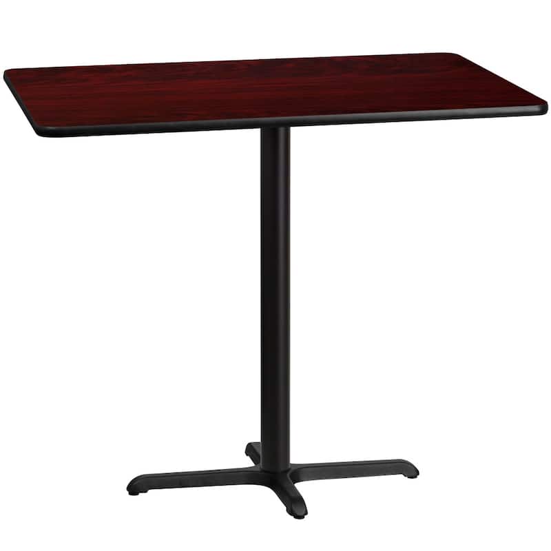 30'' x 48'' Rectangular Table Top with 23.5'' x 29.5'' Bar Height Table Base - 30"W x 48"D x 43.125"H