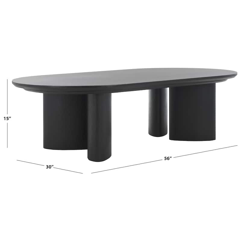 SAFAVIEH Couture Barnard Oval Wood Coffee Table - 56"W x 30"D x 15"H