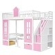 preview thumbnail 9 of 25, Twin-Over-Twin Bunk Bed with Changeable Table, 2 Drawers and Storage Stairs (Turn into Upper Bed and Down Desk)