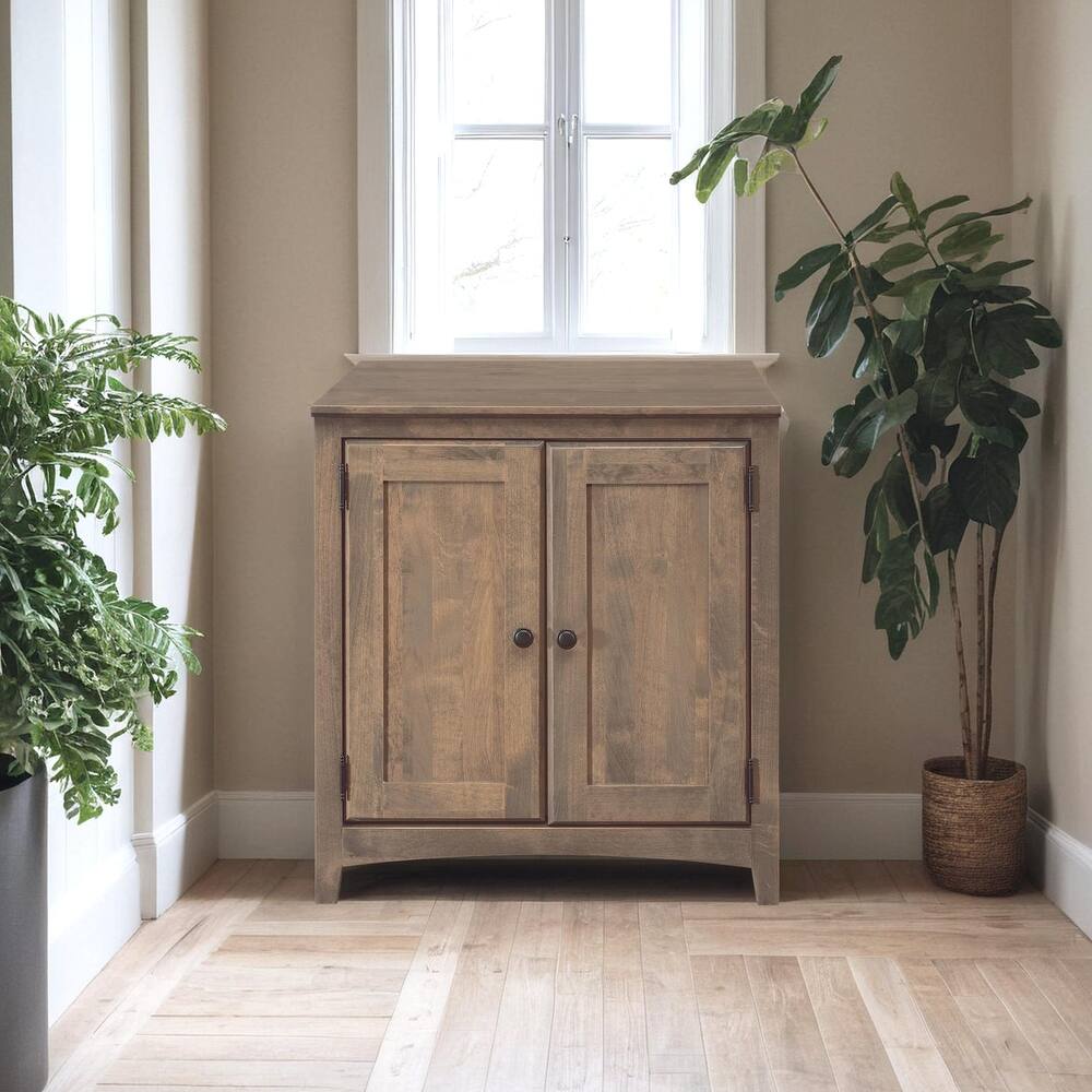 Arch+Haven Solid Wood 2 Door Cabinet