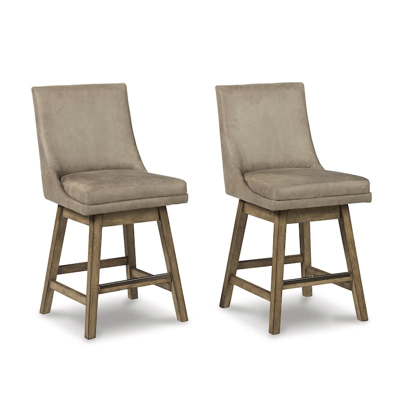 Tallenger Upholstered Swivel Stool (Set of 2)