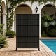 preview thumbnail 92 of 172, Outdoor Privacy Screen with Stand for Patio Garden Metal Fence Black - 018-Vertical Stripe