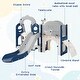 preview thumbnail 20 of 28, Toddler Slide and Swing Set 8 in 1 with Basketball Hoop