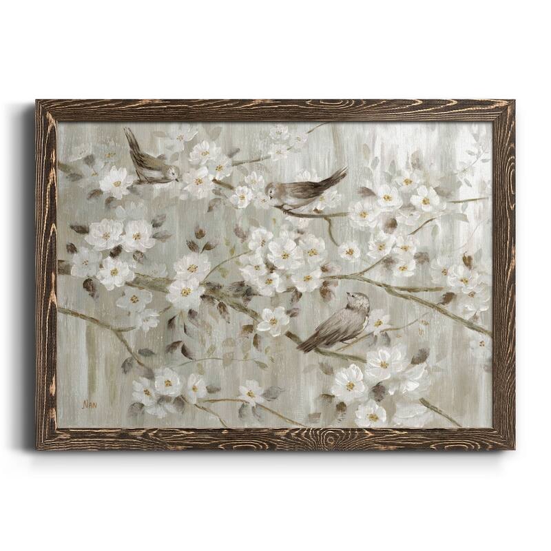 Neutral Spring Birds-Premium Framed Canvas - Ready to Hang