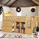 preview thumbnail 2 of 20, Twin Size Loft Bed with Staircase,Kids Loft Bed with LED