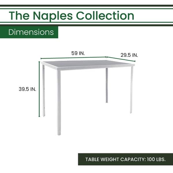 Hanover Naples Bar-Height Glass-Top Dining Table - Bed Bath & Beyond ...