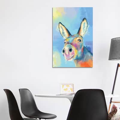iCanvas "Carefree Donkey" by Flo Art Studio Canvas Print