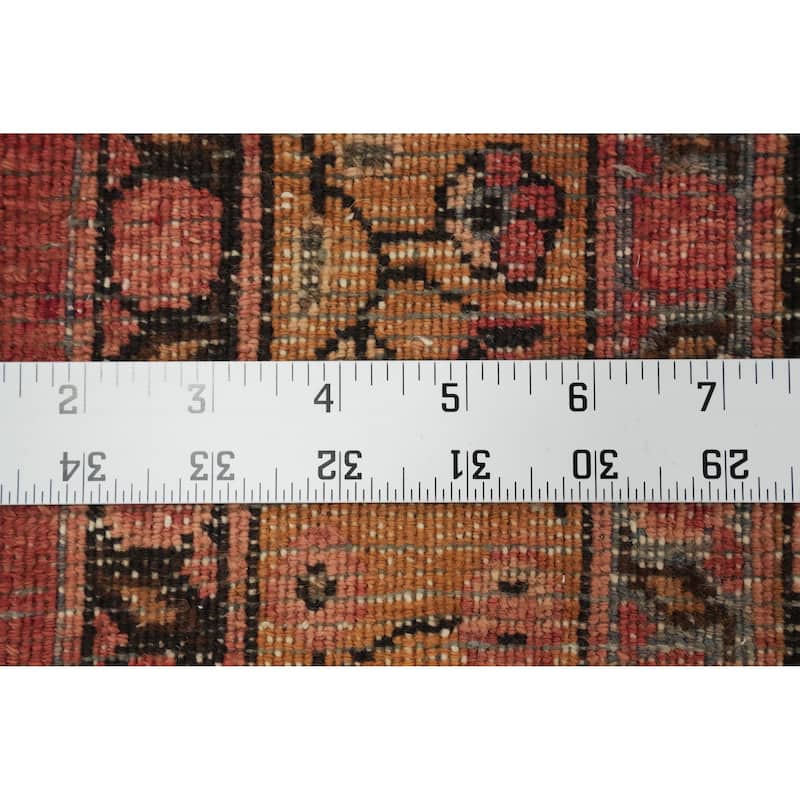 Hand Knotted Oriental 100% Wool Carpet Traditional Floral Oranges & Rust Tabriz Area Rug - 12' 10'' X 10' 0''