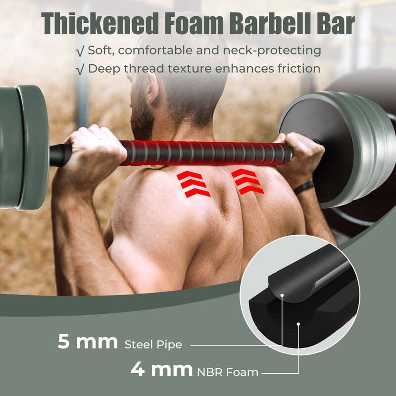Costway 4 in 1 Adjustable Weight Dumbbell Set 47lbs Free Weight Set - See Details