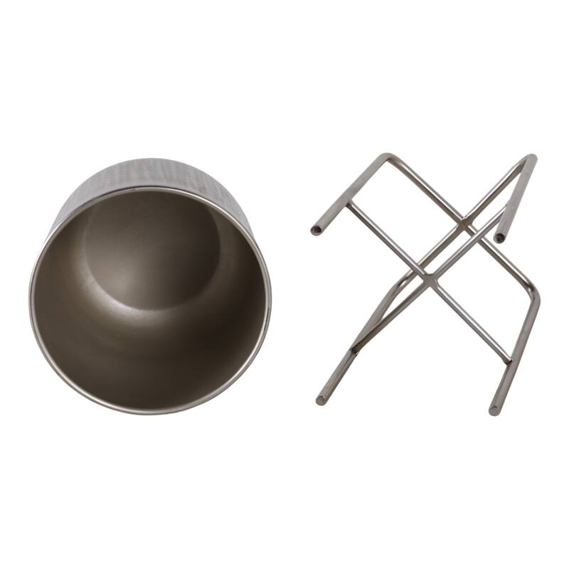 Metal Planters Hammered Design Modern Geometric Stands (Set of 3)