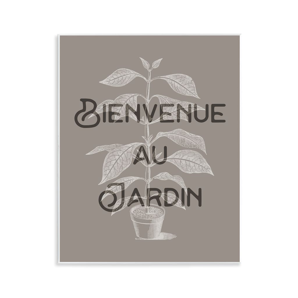 Stupell French Garden Plant Phrase Wall Plaque Art Design By Lil' Rue