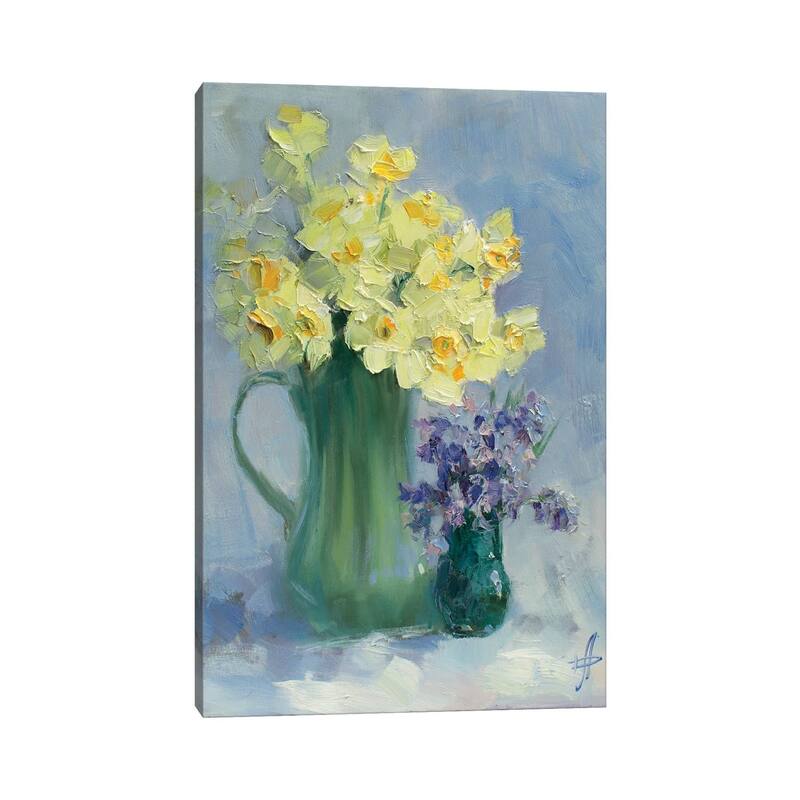 iCanvas "Bouquet Of Daffodils And Hyacinths" by CountessArt Canvas Print