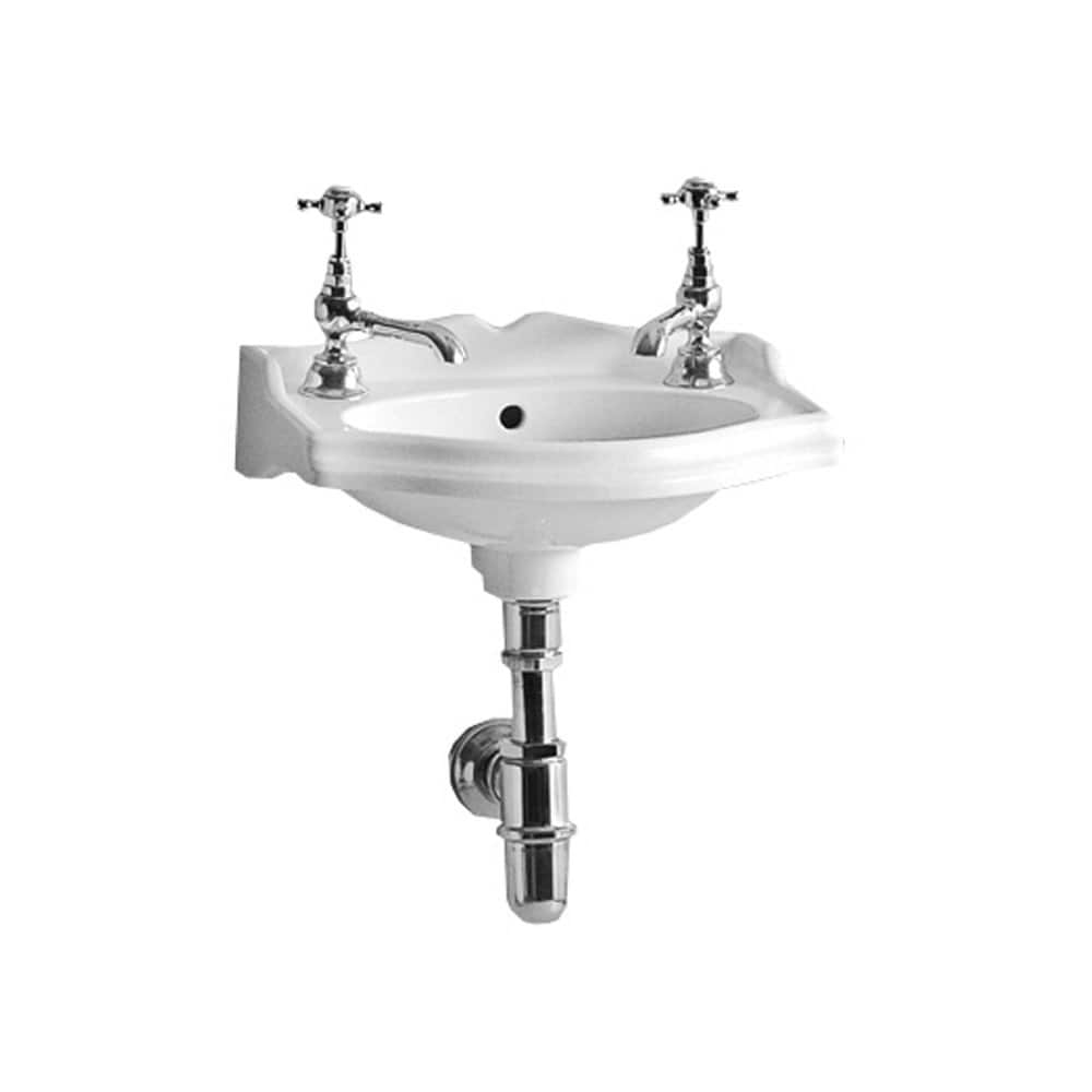 Whitehaus Ar035 T China 14 3 4 Wall Mounted Bathroom Sink With 2 White White