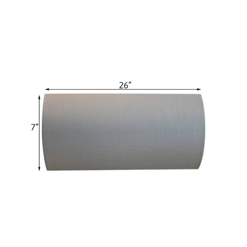 Moderne Vanity Light Cover Refresh Kit, 26"W White Textured Fabric Shade - DIY Upgrades Hollywood Lights (No Wiring) - 26 IN
