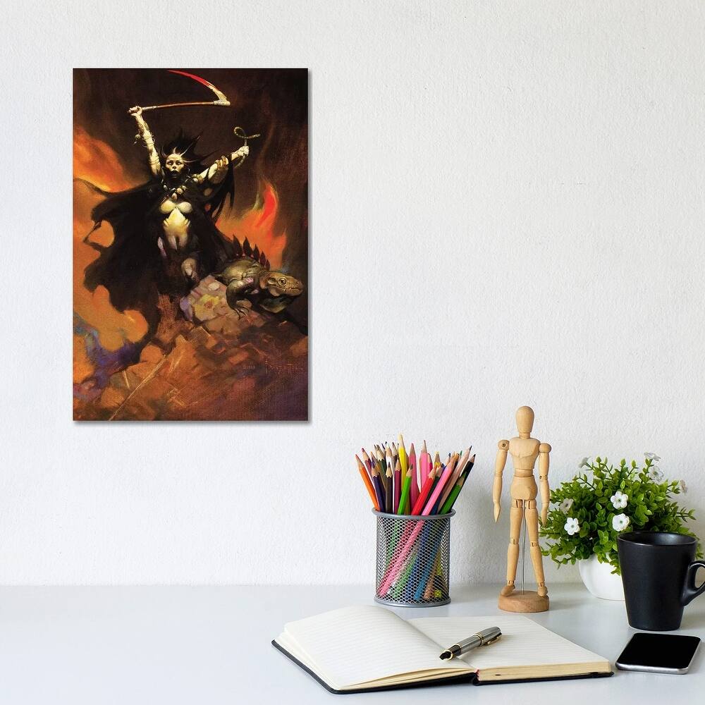 iCanvas "Woman With A Sythe" by Frank Frazetta Canvas Print