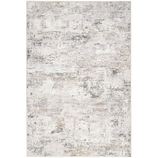 Nourison Distinctive Indoor only Cream / Ivory Abstract Area Rug - 7' 10" x 9' 10"