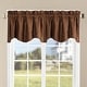 preview thumbnail 11 of 9, Marquesa Dots Embroidery Silk Blended 2 Piece Valance Set - 46" x 19" 46" x 19" - Coffee